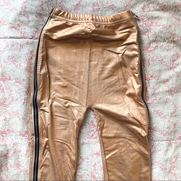 American Apparel Metallic Side Zip Leggings - Picture 4 of 6
